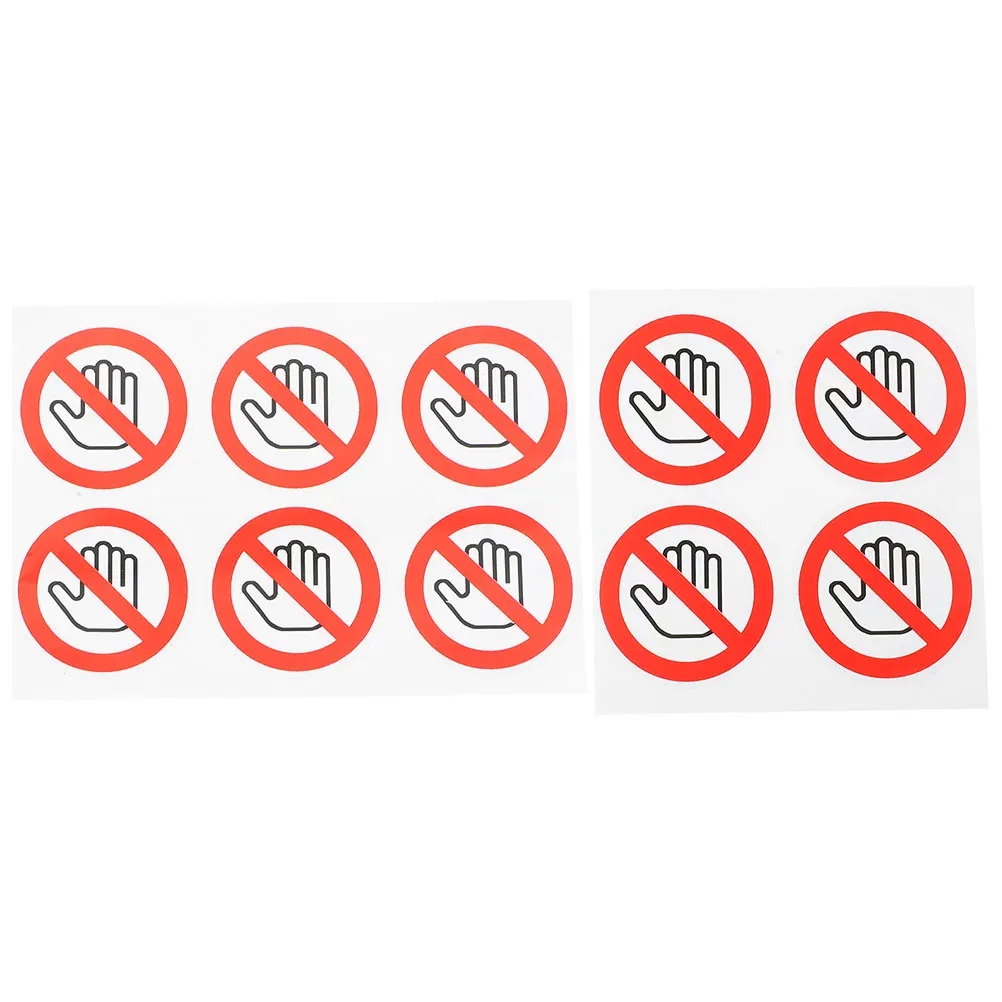 

10pcs Warning Sign Stickers Self Adhesive Vinyl Caution Decals Labels Do Not Touch Signs for Equipment Factories