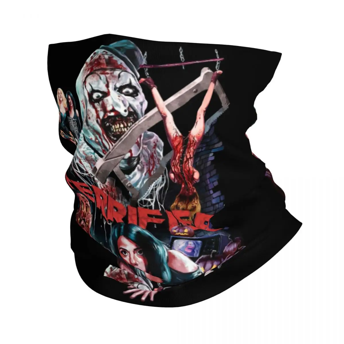 

Бандана из фильма ужасов на Хэллоуин, зимняя теплая повязка на шею, женский ветрозащитный шарф для лица для лыжных гетр, повязка на голову