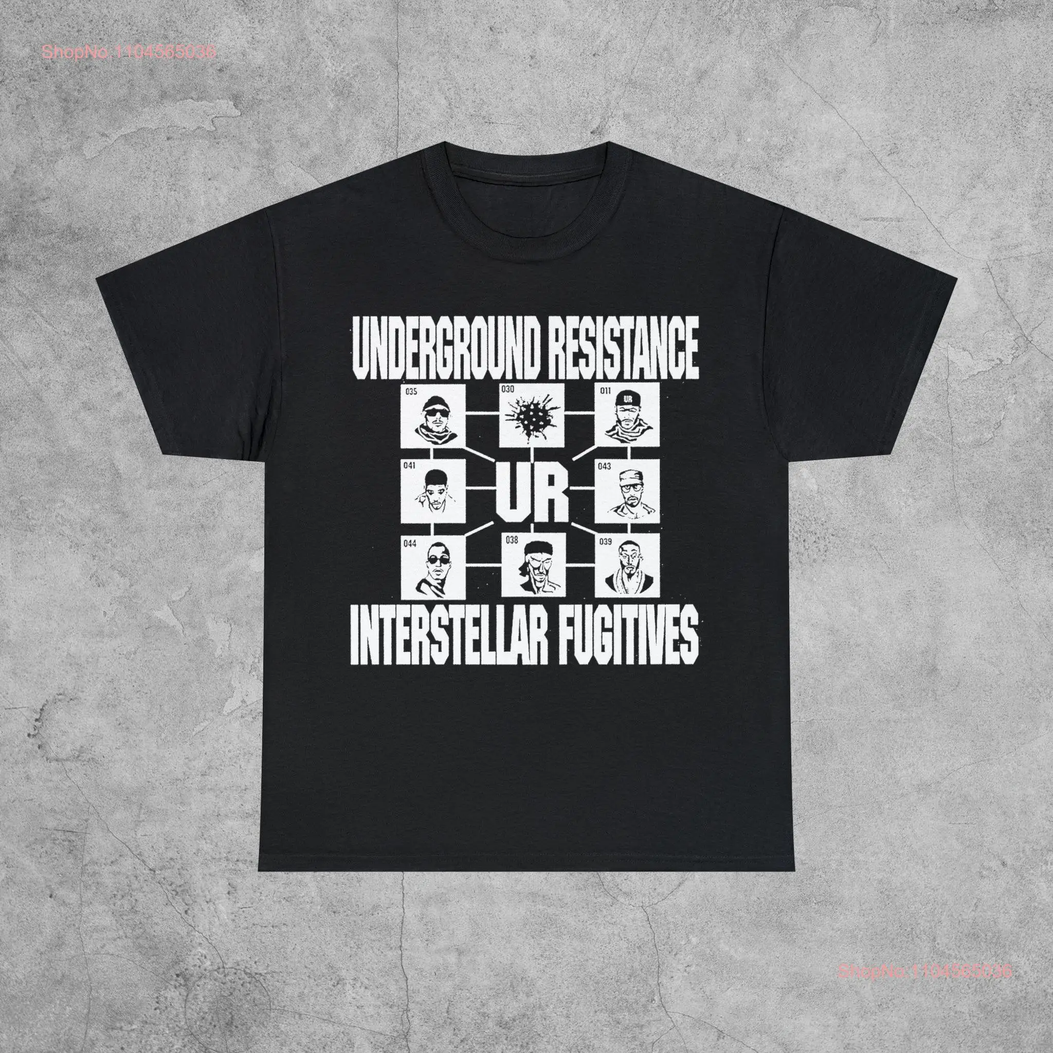 Camiseta de fugitivos interestelar de resistencia subterránea, Cybotron Stingray Moodymann Kraftwerk Aphex Twin Techno