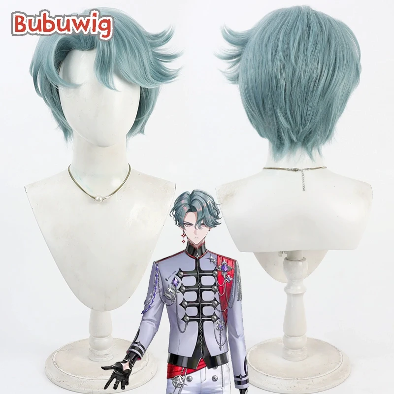 

Bubuwig Synthetic Hair Freodore Cosplay Wigs Virtual YouTuber Freodore Halloween 30cm Short Green Men Cos Wig Heat Resistant