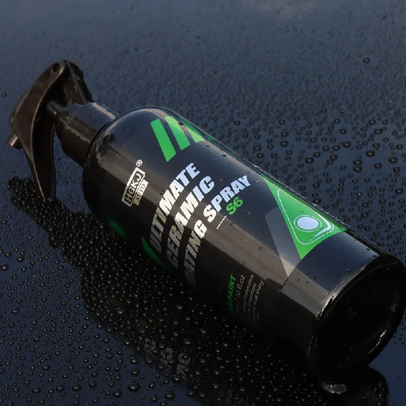 Ceramic Coating For Auto Paint HGKJ S6 Crystal Wax Spray Nano Hydrophobic Liquid Polymer Oleophobic Anti Rain Car Care