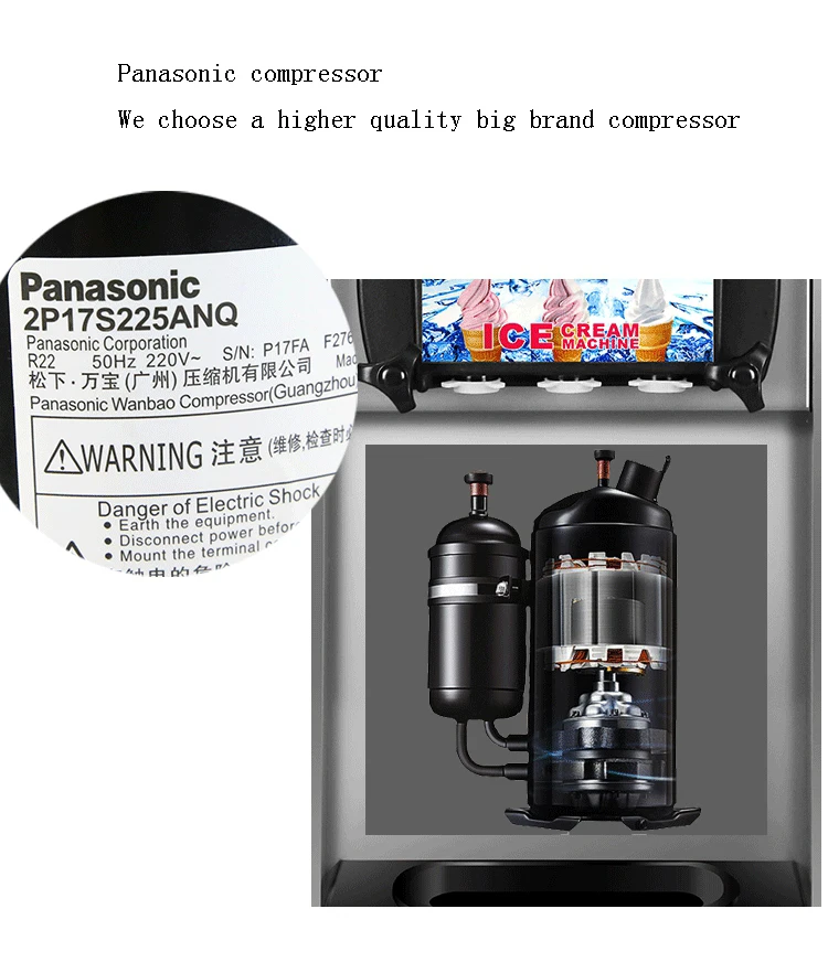 Volautomatische 18L/H zachte, op maat gemaakte ijsmachine met kleine capaciteit en 3 smaken