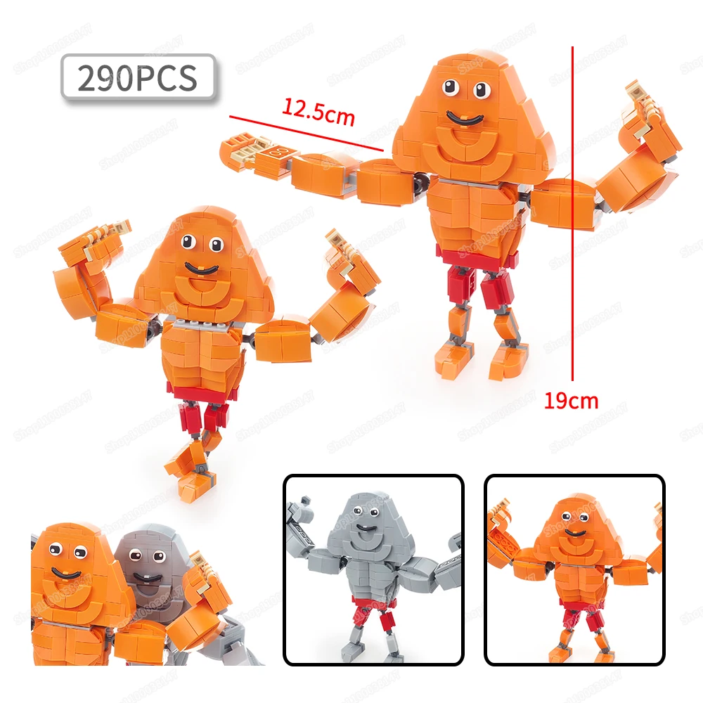 

Giantization Muscle POU Revenge Mud Monster Stone Building Block figures Scene War Anthropomorphism Model Children Gift Boy Toys