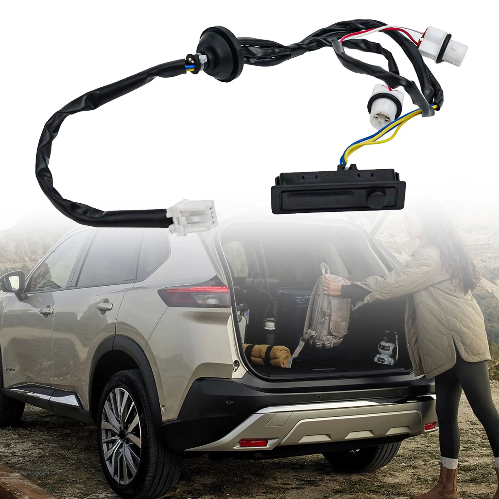 

For Juke Tailgate Switch Car Tailgate Opener Trunk Lid Opener Car Maintenance Vehicle Repair Color As Shown Rear Placement