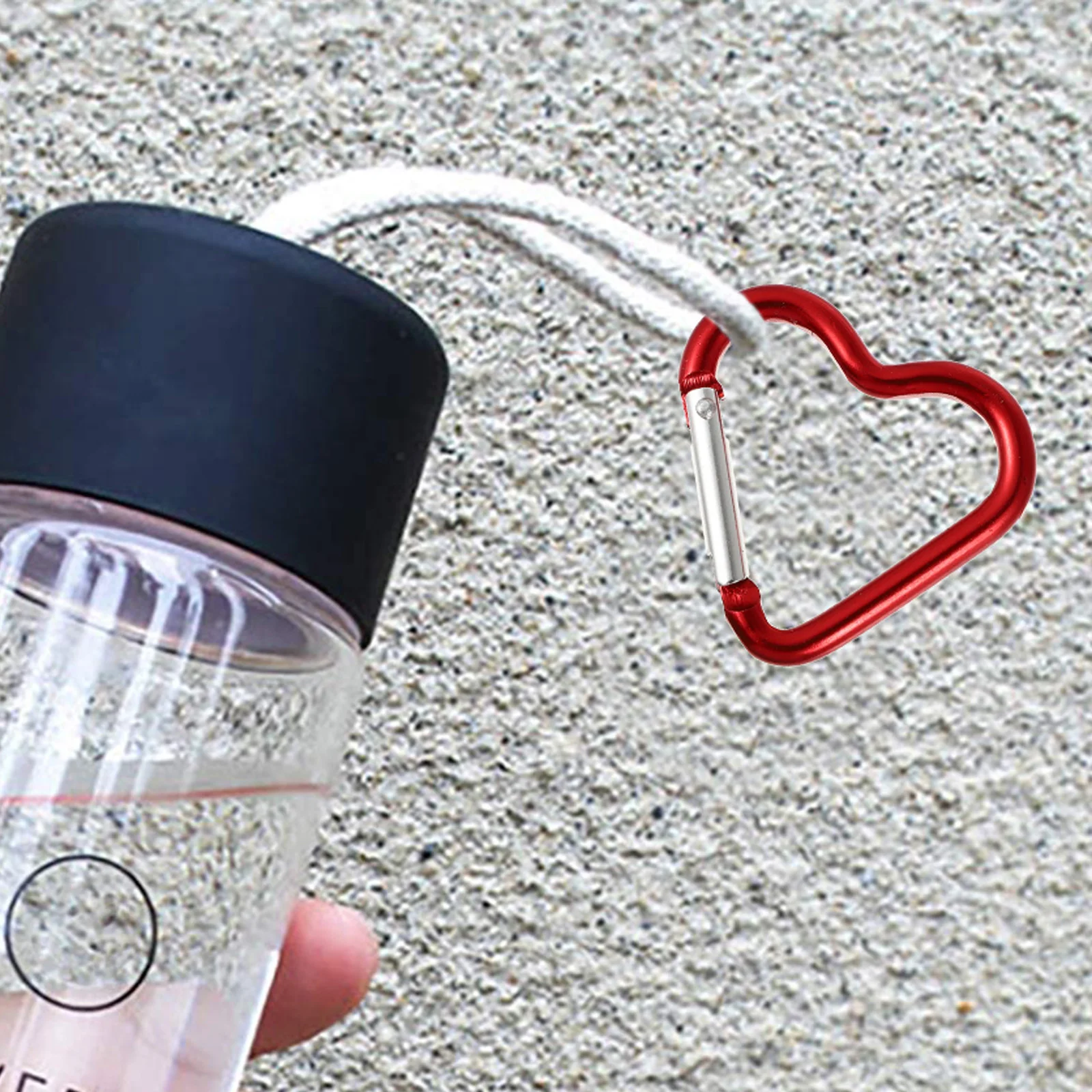 

20 Pcs Heart Shaped Aluminum Alloy Carabiner Hooks Lightweight Mini Keychains for Kids Clothing Bags Cute Snap Clips