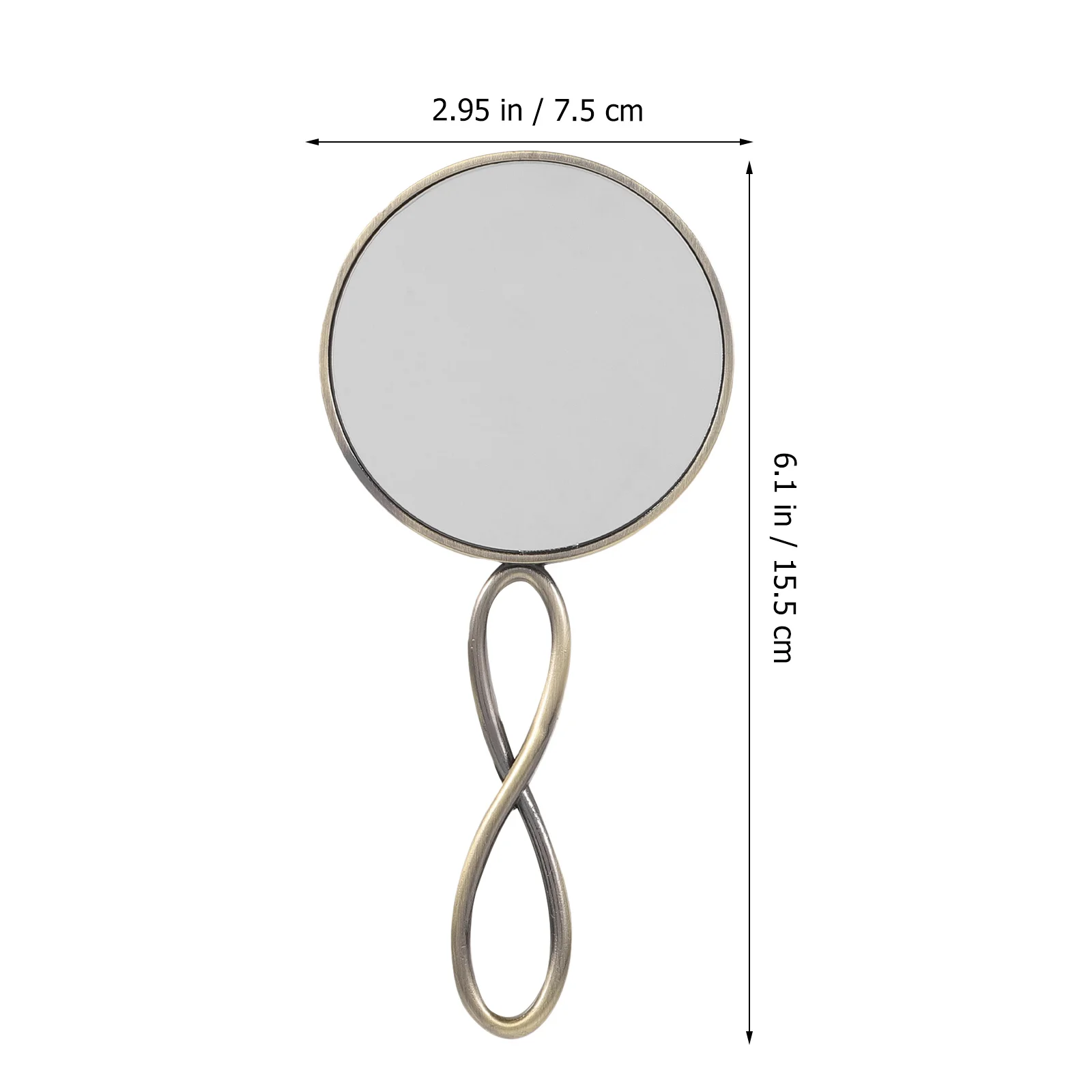 Specchio per il trucco Specchi a mano vintage portatili con manico piccolo per donna portatile retrò