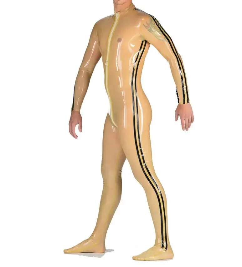 

Rubber Club Latex Catsuit Gummi Cosplay Transparent Sports Bodysuit 0,4mm S-XXL Masquerade