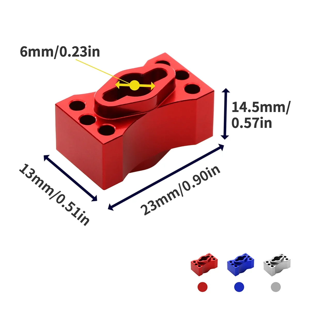 Metalen Differentiële Spool Differentiële Locker Spool Voor 1/8 Rc Drag Auto Upgrade Onderdelen Rood