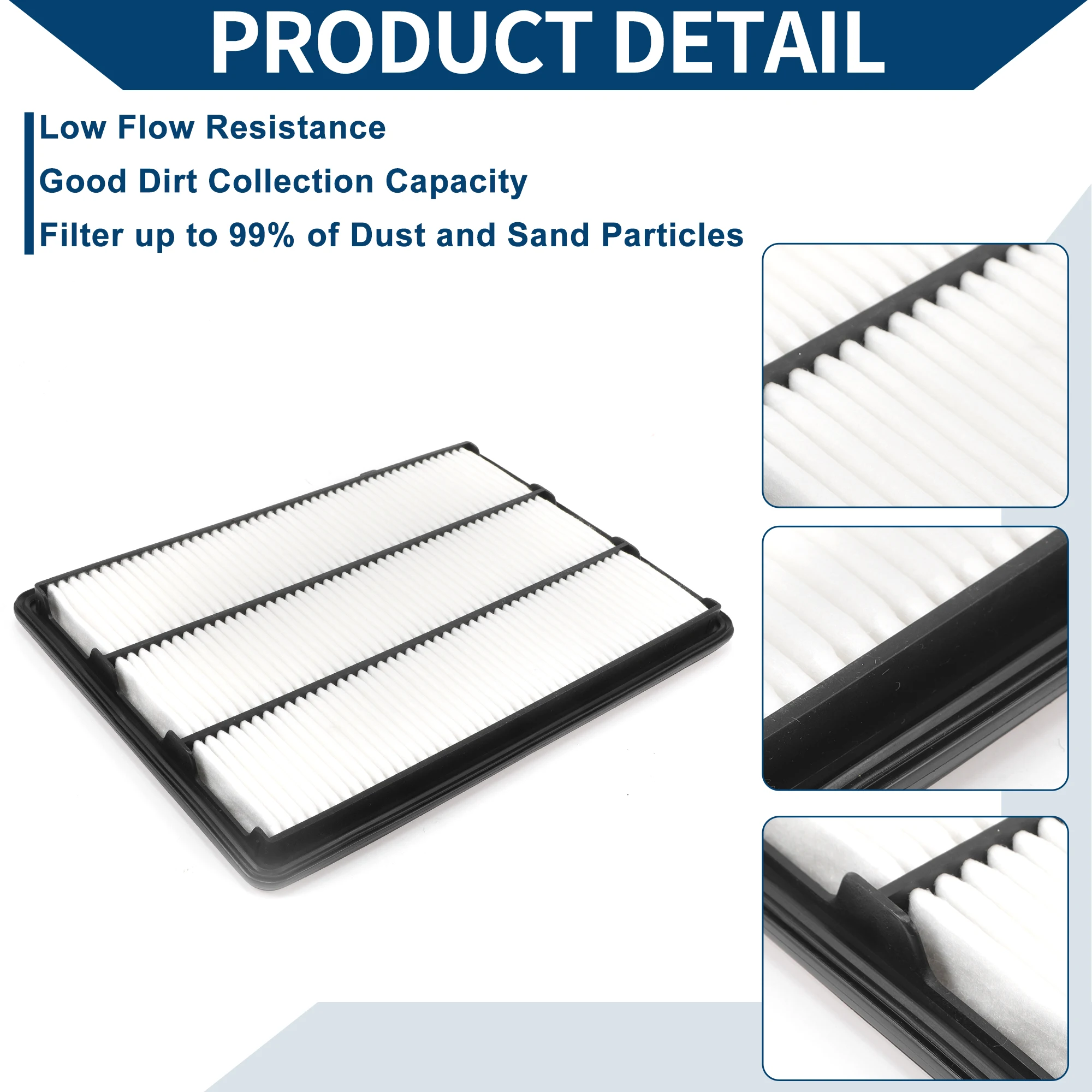 

X Autohaux автомобильный воздушный фильтр двигателя No 165465NA1C для Infiniti QX50 2.0L 19-20 фильтрующий элемент с длительным сроком службы очиститель воздуха 2 шт.