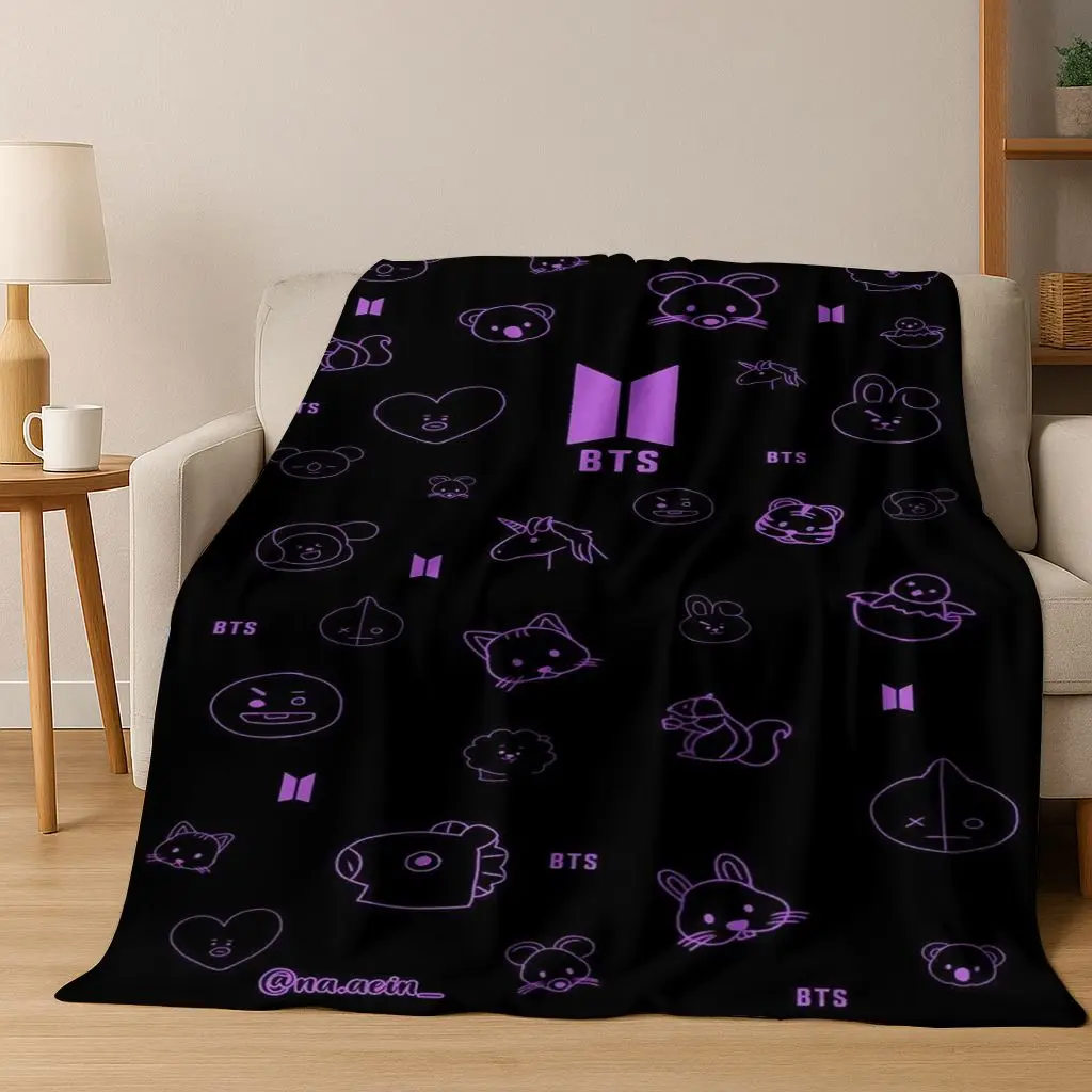 Ultima B-BTS Kim JIN SUGA V Star Coperta di flanella Coperta morbida e calda per camera da letto Soggiorno Letto Viaggi Campeggio Picnic Regalo