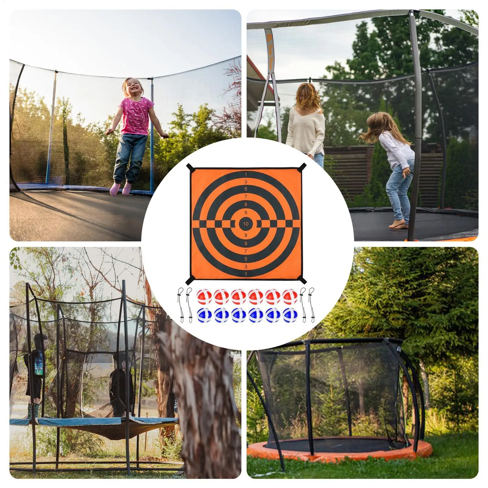 

Trampoline Toys Fun Interactive Attachments Trampoline Dart Board Accessories For Home Indoor Outdoor Garden Park Wall Party