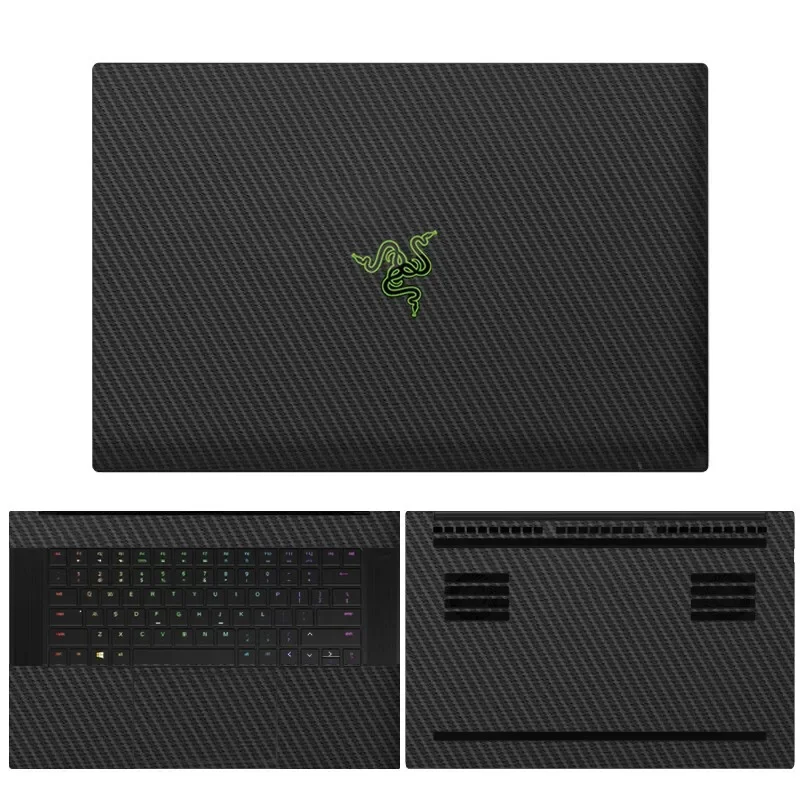 KH Carbon fiber Laptop Sticker Skin Decals Protector Cover for 2020 Razer Blade 15 / 15.6