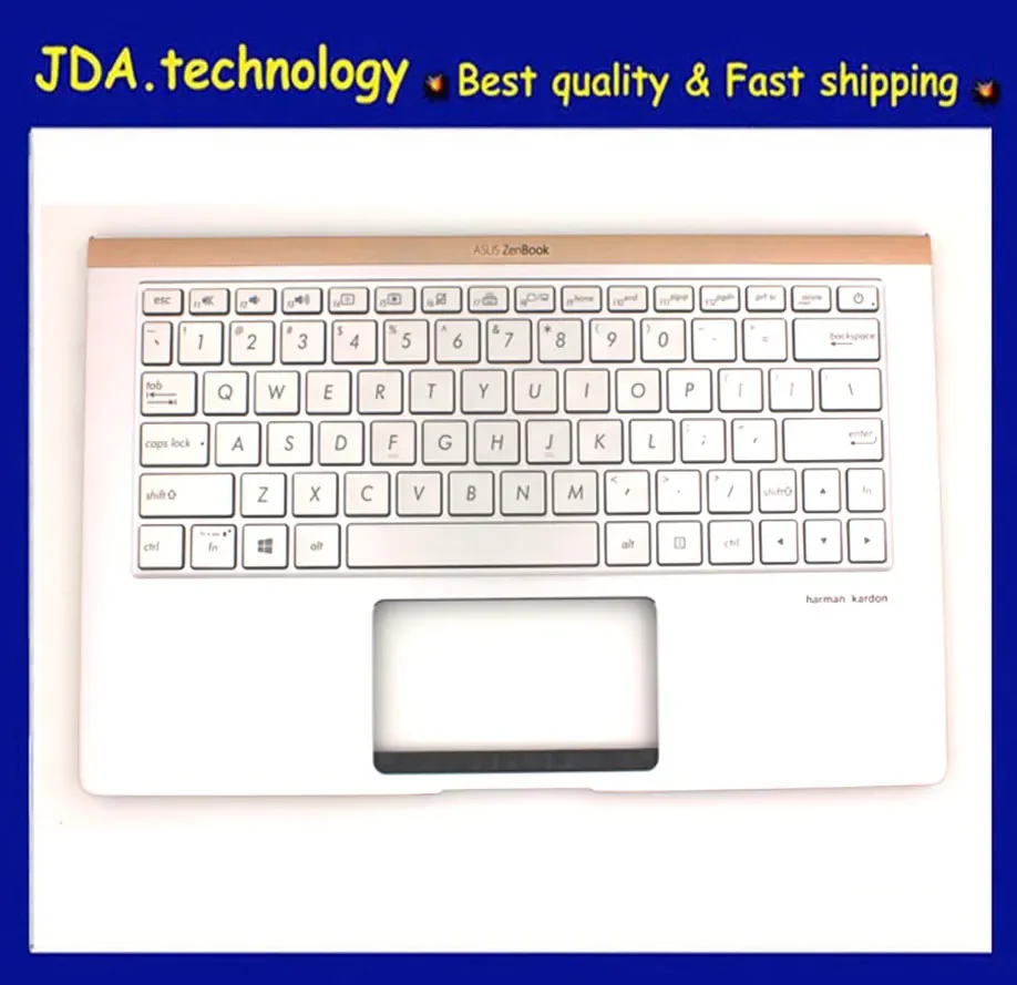 

MEIARROW 95%new for ASUS Zenbook UX433 UX433F U4300F Deluxe14 palmrest US keyboard upper cover,100%tested,Silver