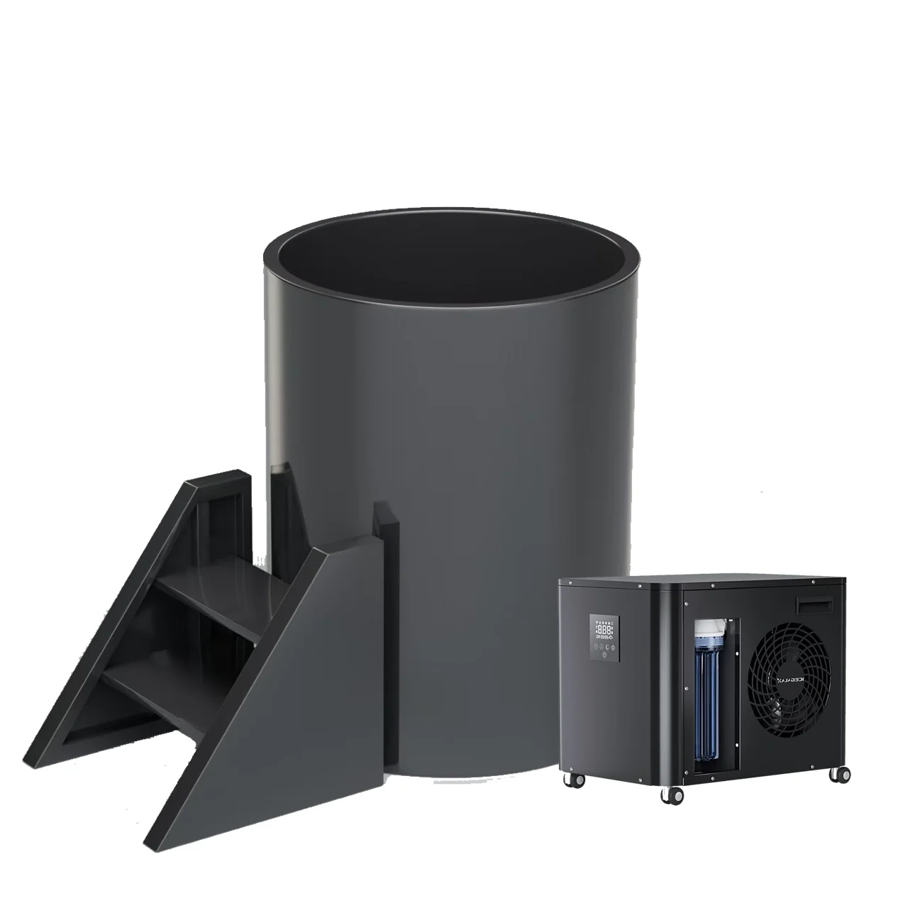 

Customized 304 Stainless Steel Cold Plunge Barrel Ice Recovery Bathtub Double Layer Pod Match with 1HP Water Chiller