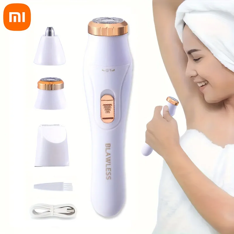 Xiaomi Portable Painless Hair Removal Multi Functional Shaver Multi Head Shaving Nasal Hair Shaver Hair Removal Device New