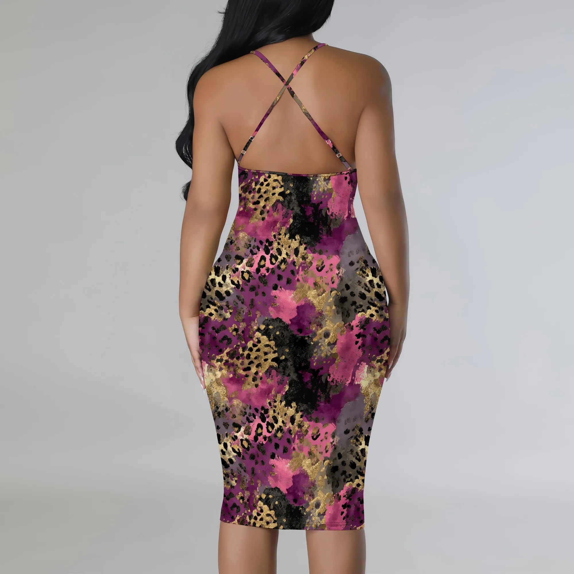 المرأة مثير Bodycon السباغيتي فستان بحزام بلا أكمام قصيرة Ruched غمد عارية الذراعين كامي ميدي فساتين عطلة الشاطئ