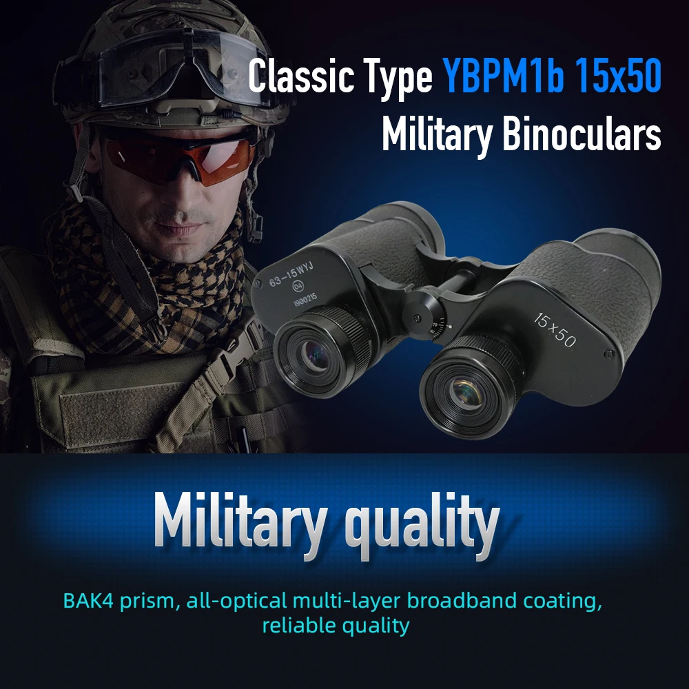 

IPX8 Waterproof 15x50 High Power Binoculars Metal Body BAK4 Prism Outdoor Hunting