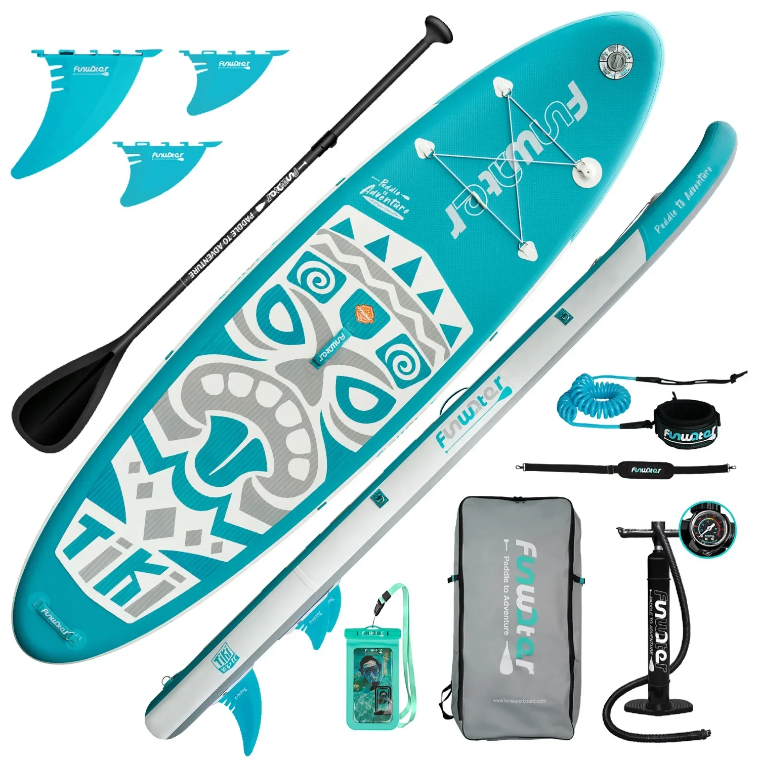 Tabla de remo inflable, tabla de surf SUP de pie para principiantes, tabla de remo de PVC engrosada portátil