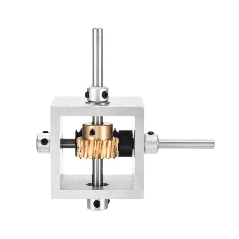 Best-Worm Gear Riduzione 1:20 1 modulo 20 denti Kit fai da te ingranaggio a vite senza fine ad angolo retto da 90 gradi con albero da 6 mm, 100X100x50mm