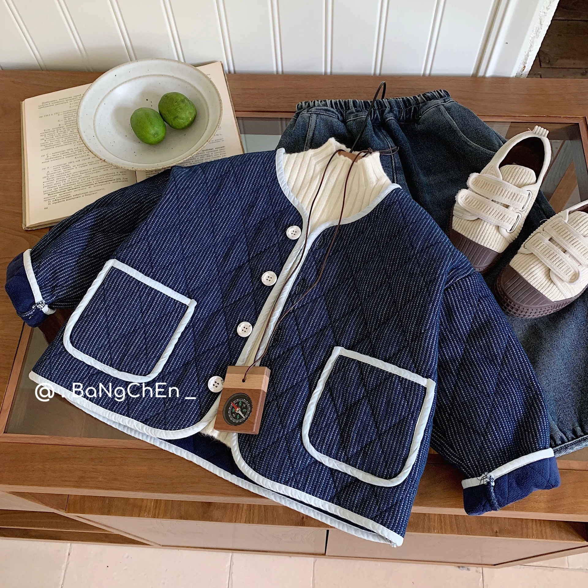 

Children 3-8Y Boy Jacket 2025 Winter Thicken Warm Toddler Boys Demin Coat Casual Tops Kids Baby Boys Quality Outerwear Coat