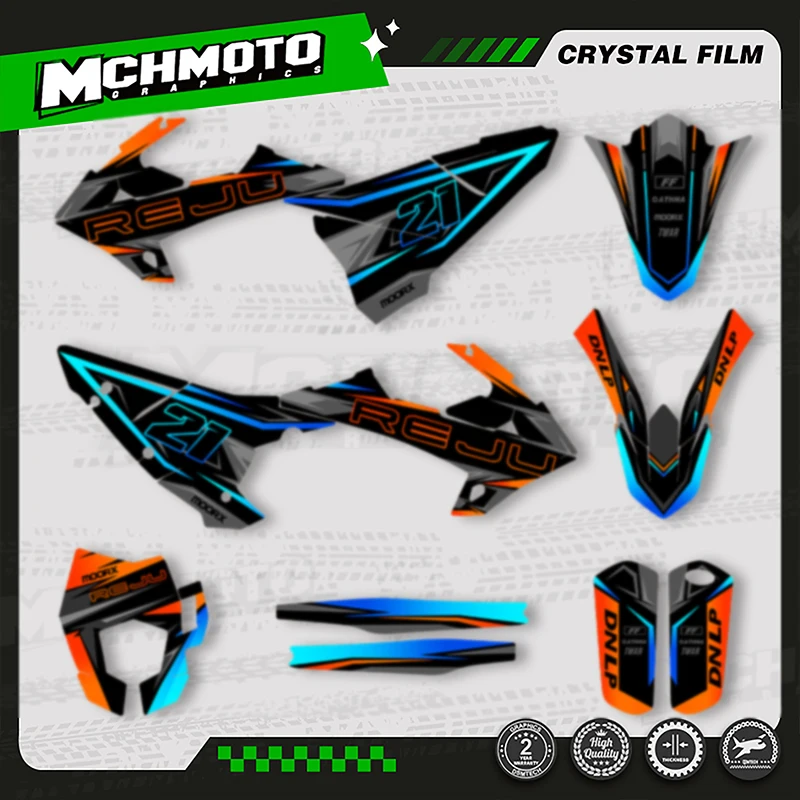 

MCHMFG Custom Team Graphics Backgrounds Decals Stickers Kit For RIEJU MR 300 2020 2021 Number Name Customize 006