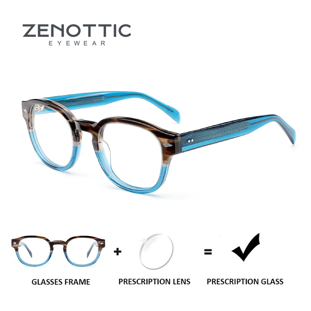 

ZENOTTIC Trendy Square Prescription Glasses for Woman Acetate Myopia/Photochromic Optical Eyeglasses Progressive Eyewear