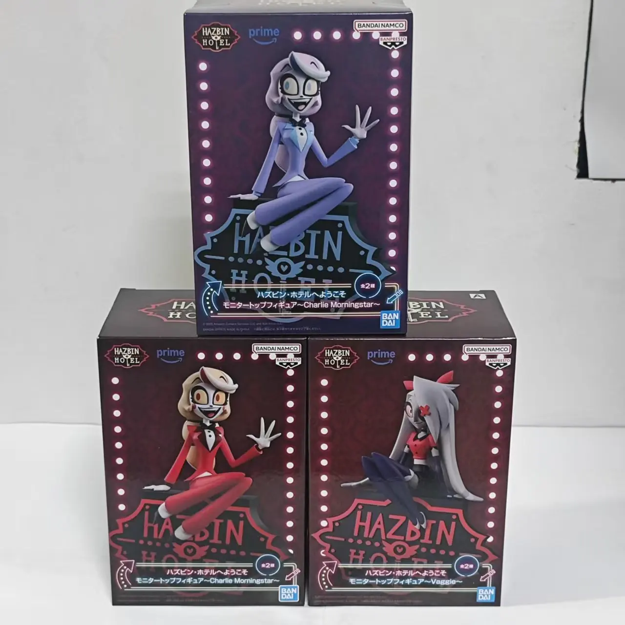 

Original Banpresto Hazbin Hotel Charlie Morningstar /Vaggie Vagatha Monitor Top Anime Action Figures Model Figurine PVC Toys