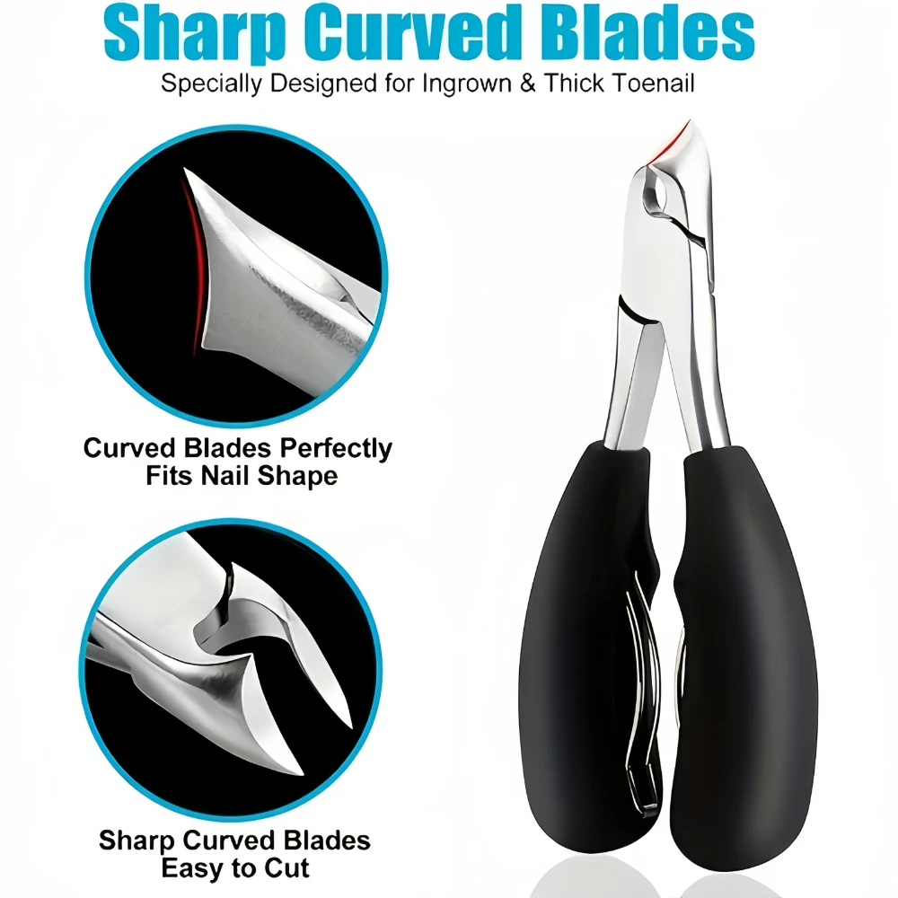 2pcs Stainless Steel Thick Nail Trimmer Care Set  Nail Clippers and Trimmers for Thick Nails Heavy Duty Scissors Set