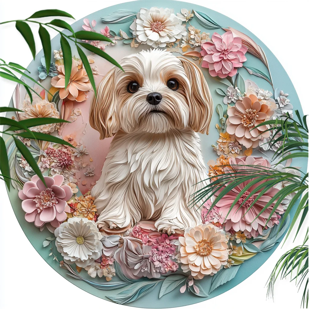 

Customized Havana Dog Pet Ornaments - Circular Aluminum Decorative Paintings - Perfect Christmas and Halloween Gifts