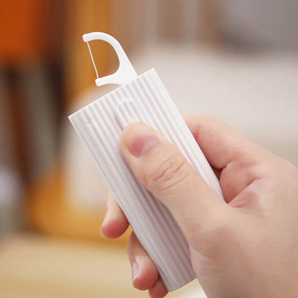 

2pcs Portable Reusable Dental Floss Holder Compact Teeth Cleaning Tool For Travel Daily Use Durable Plastic