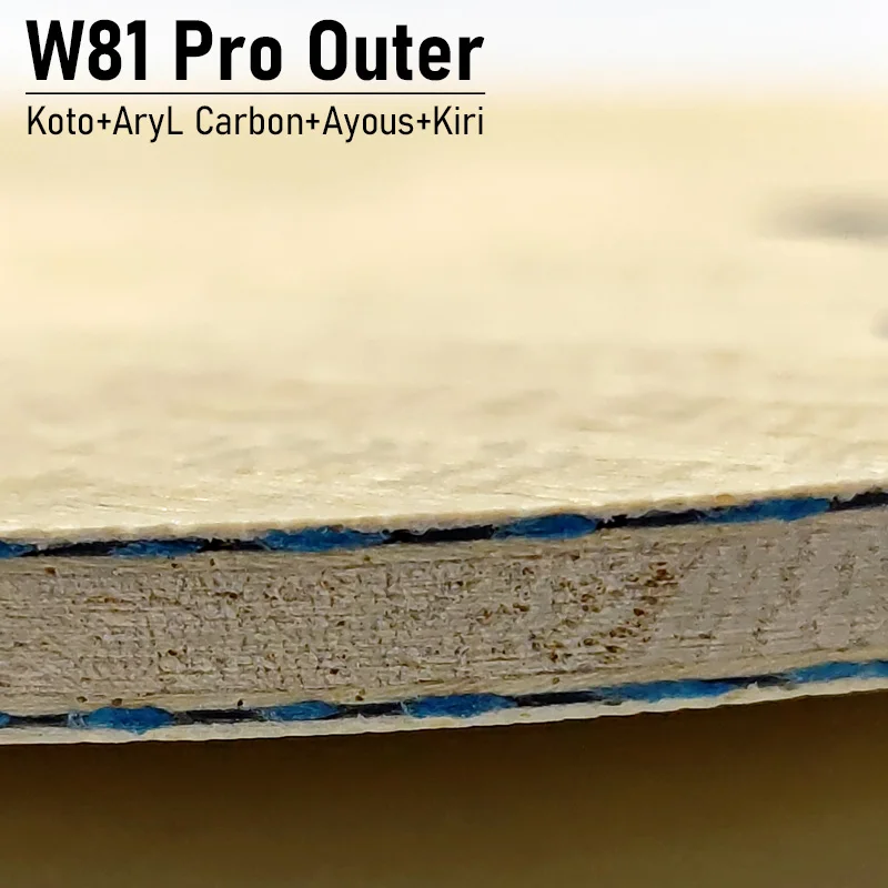 LOKI W81 Pro سلسلة تنس الطاولة شفرة الداخلية الخارجية المهنية بينغ بونغ بليد 5 الخشب 2 الألياف بينغبونغ قاعدة المجلس للهجوم #3