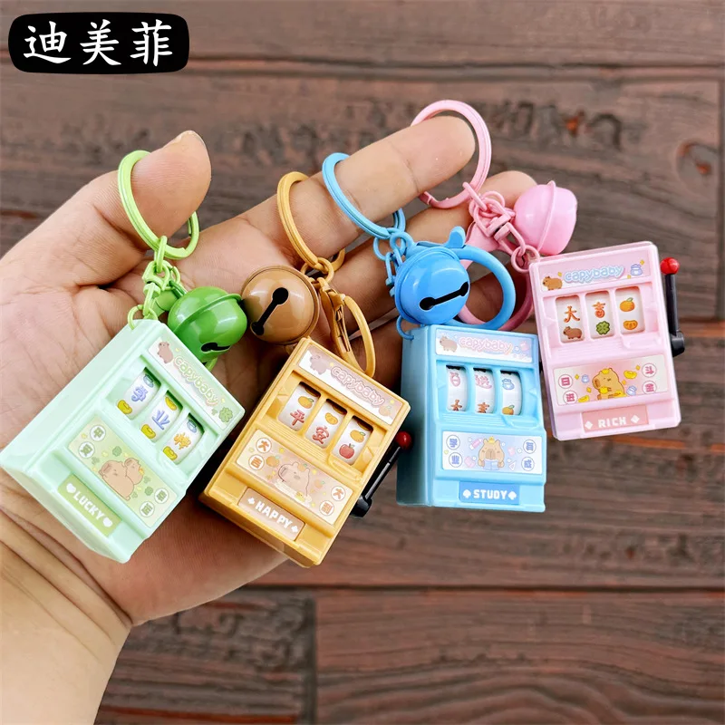 Creative Fruit Machine Keychain Student Mini Lottery Bag Decorations Small Pendant