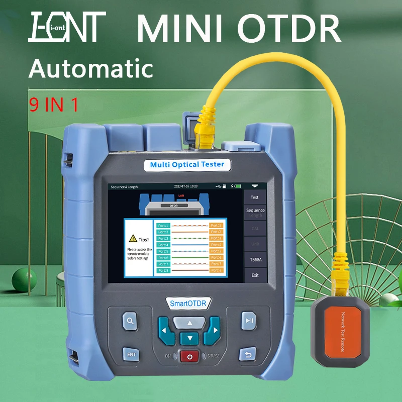 NK5100 Mini OTDR Test 1310/1550nm 26/28dB Optical Fiber Reflectometer Touch Screen OPM VFL OLS Event Map Fiber Tester