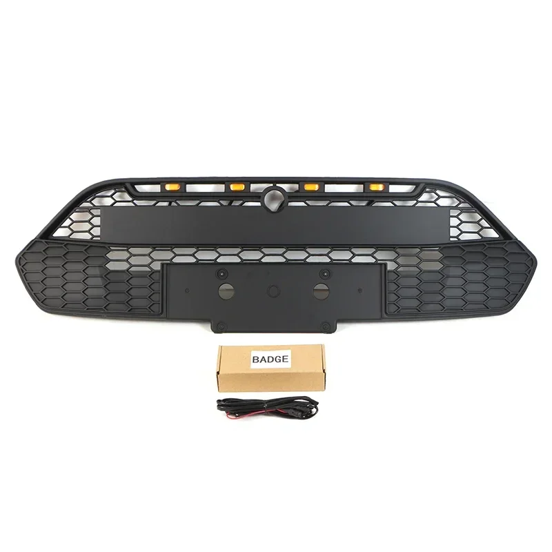 Fit for 2012-2018 Ford Transit Custom grill with LED light modification car Transit front bumper grille accessories