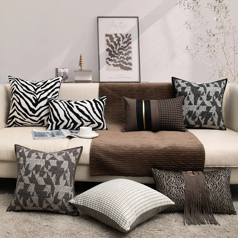 30X50/45X45CM Light Luxury Throw Pillow Cover Nordic Homestay Stamping Waist Cushion Cover Decor Home Decorative Pillowcase