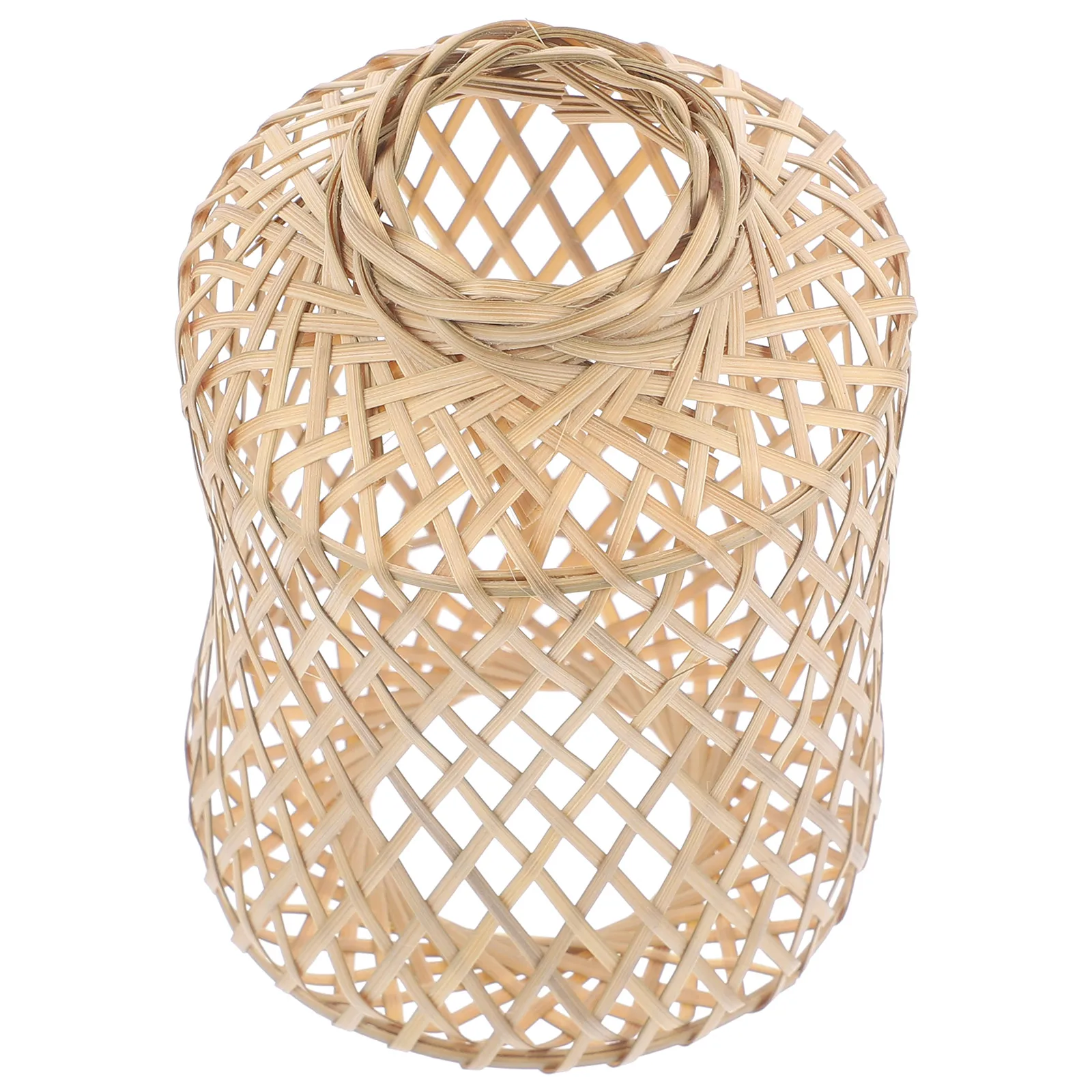 

Bamboo Lampshade Pendant Light Small Size Woven Cover Rustic Bedroom Living Room Decorative Lantern Shade Replacement Garden