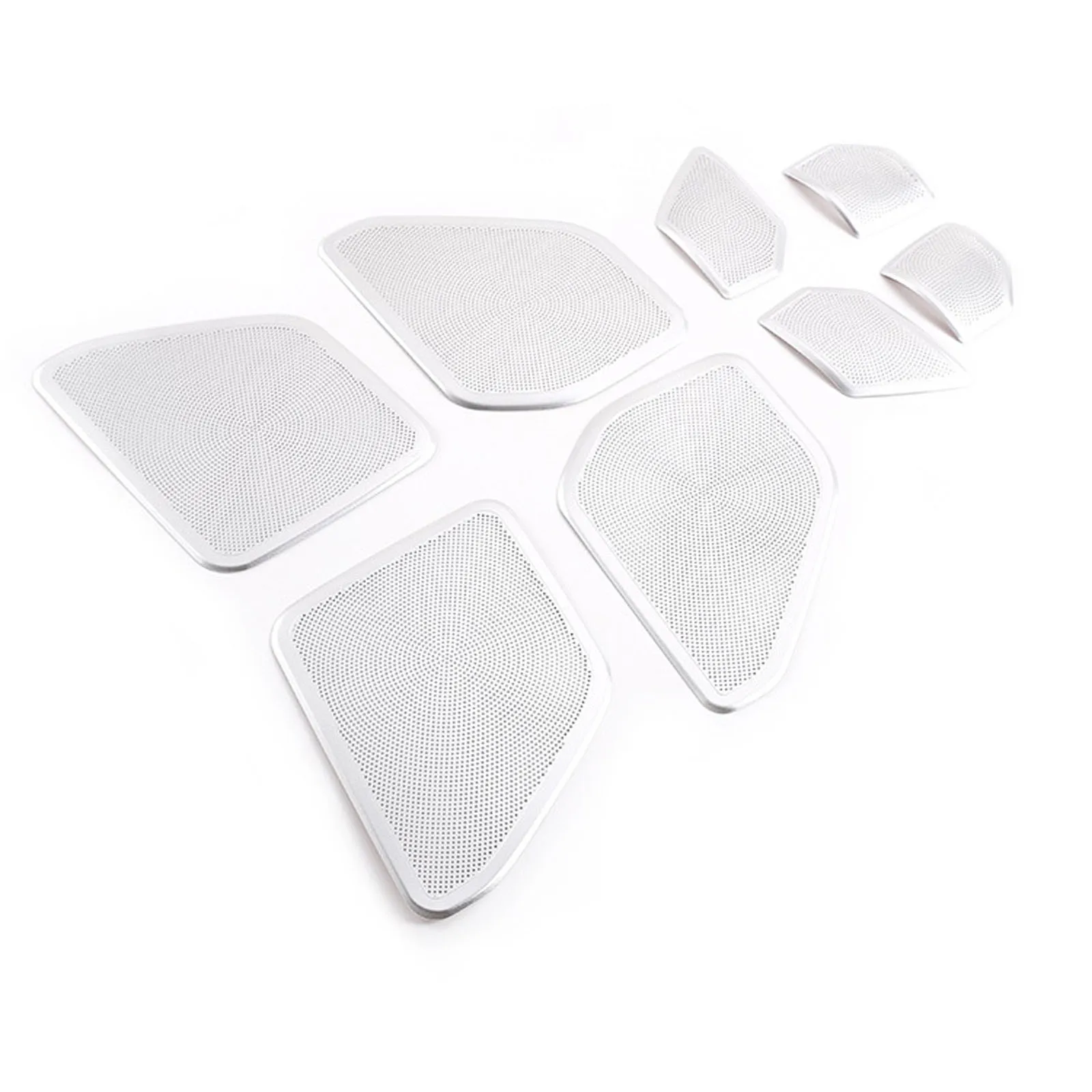 8PC Aluminum Silver Door Speaker Net Cover For Land Rover Defender 110 2020-2022 image 2