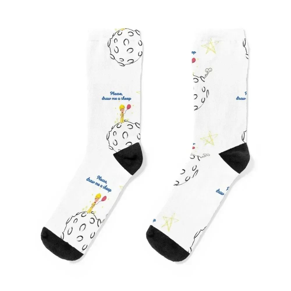 Le petit prince _ Please draw me a sheep Socks Running christmass gift shoes Man Socks Women's