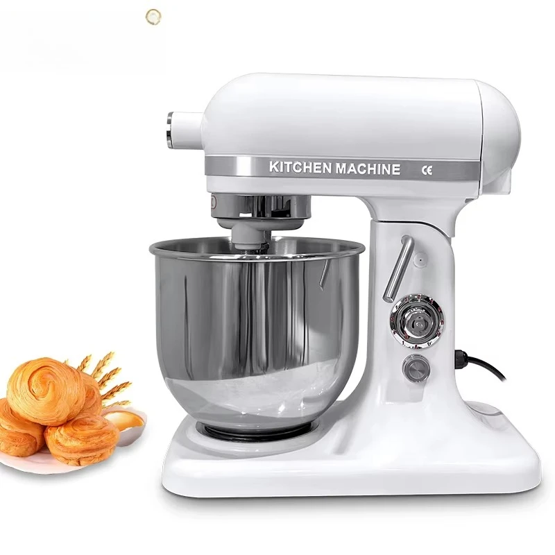 Mixer Adonan Kue Stainless Steel 7 Liter Senyap 300w Mesin Mixer Makanan Listrik Profesional Kompak Industri