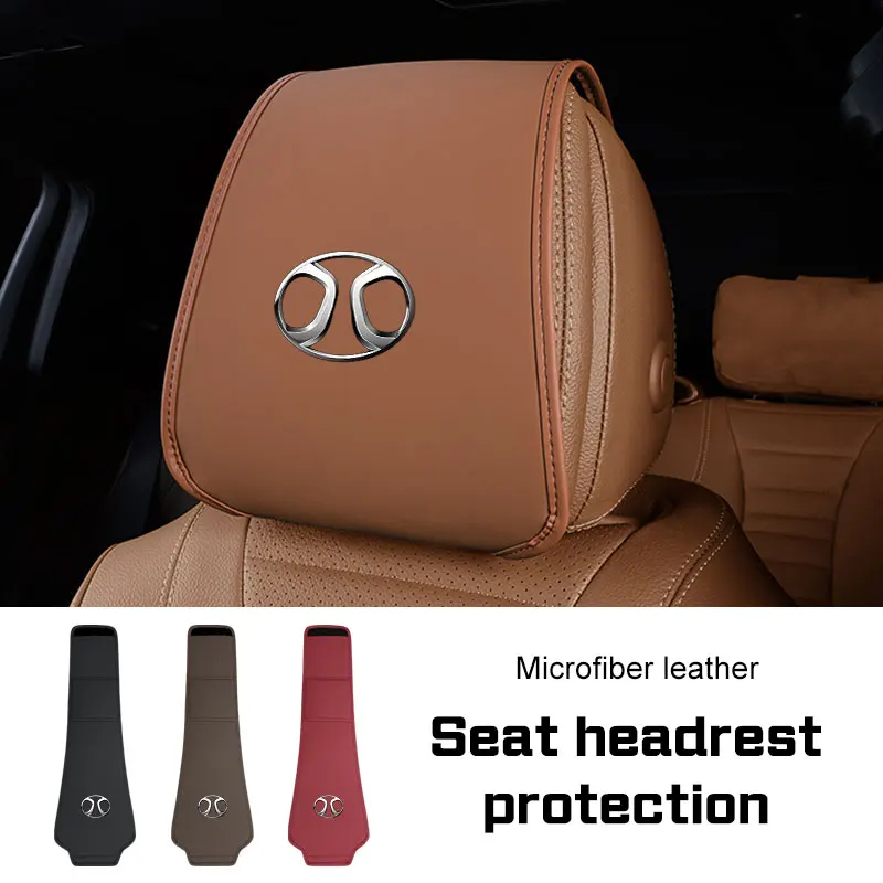 Car Seat Headrest Protective Cover For Baic Senova X7 X35 X55 X65 D50 Beijing BJ90 BJ40 BJ60 Neck Pillow Headrest Storage Cover