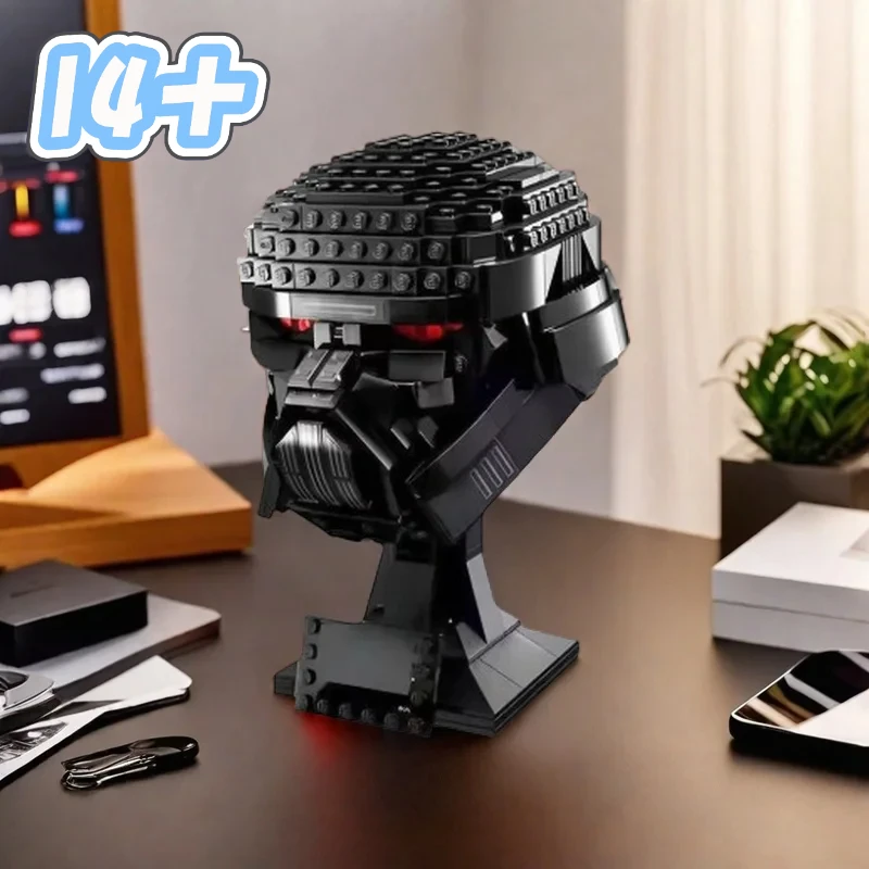 MINISO ديزني MOC 75343 حرب الفضاء الظلام جندي خوذة نموذج اللبنات ديكور المنزل اللعب هدايا عيد الميلاد عيد الميلاد