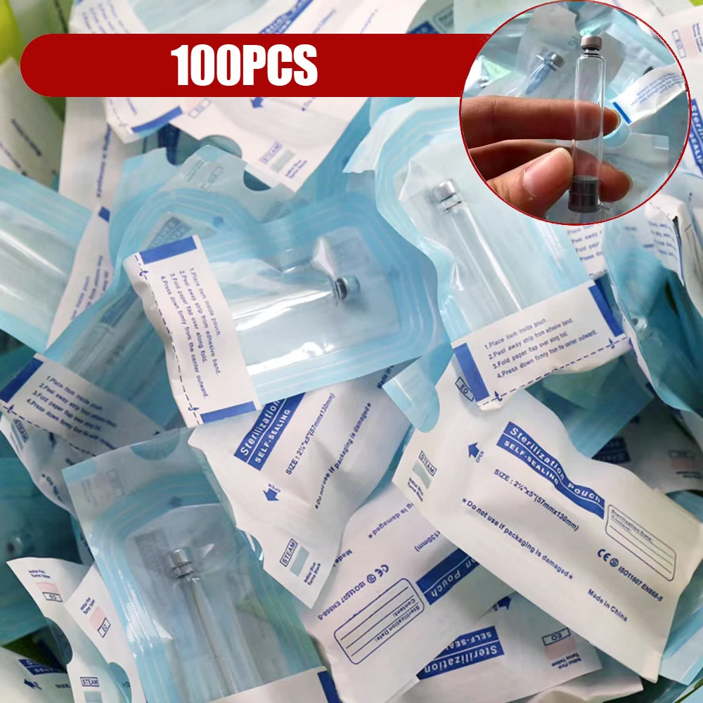 100 قطعة 3 مللي خراطيش الأنسولين زجاجة كاسيت لقلم حقن الأنسولين التعبئة والتغليف المستقلة ملحقات جماليات طبية