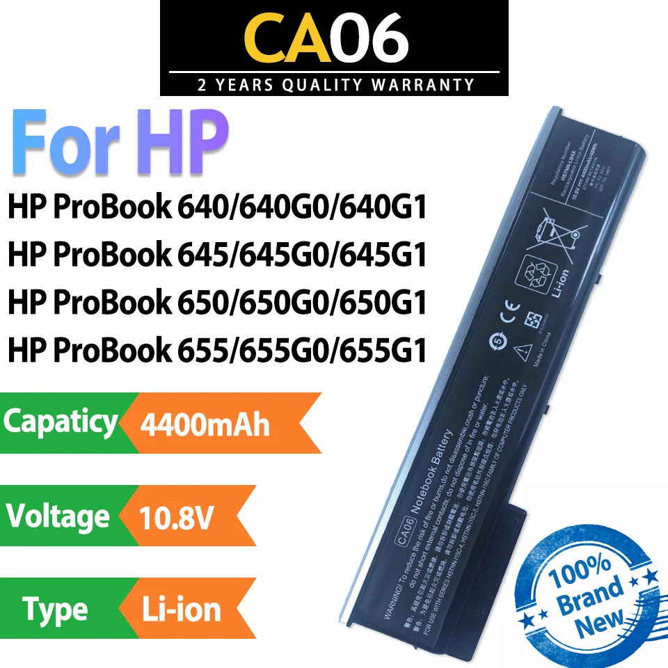 CA06 4400 мАч 10,8 В аккумулятор для ноутбука HP ProBook640 ProBook645 ProBook650 ProBook655 CA09 HSTNN-DB4Y HSTNN-LB4X HSTNN-LB4Y
