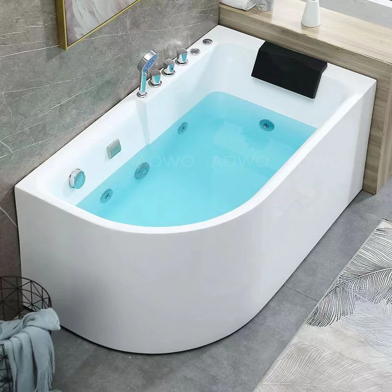 

High Quality Corner Bathtub Integrated Massage Bathtub Home Surfing Phototherapy Bubble Jacuzziss Acupoint Pillows Spa Bathtubs
