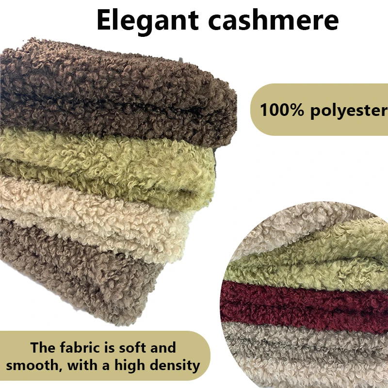 

160cmx80cm Advanced Warm Thickened Artificial Wool Roll Plush Fabric Hand DIY Plush Doll Hair, Jacket, Carpet, Clothing Fabric