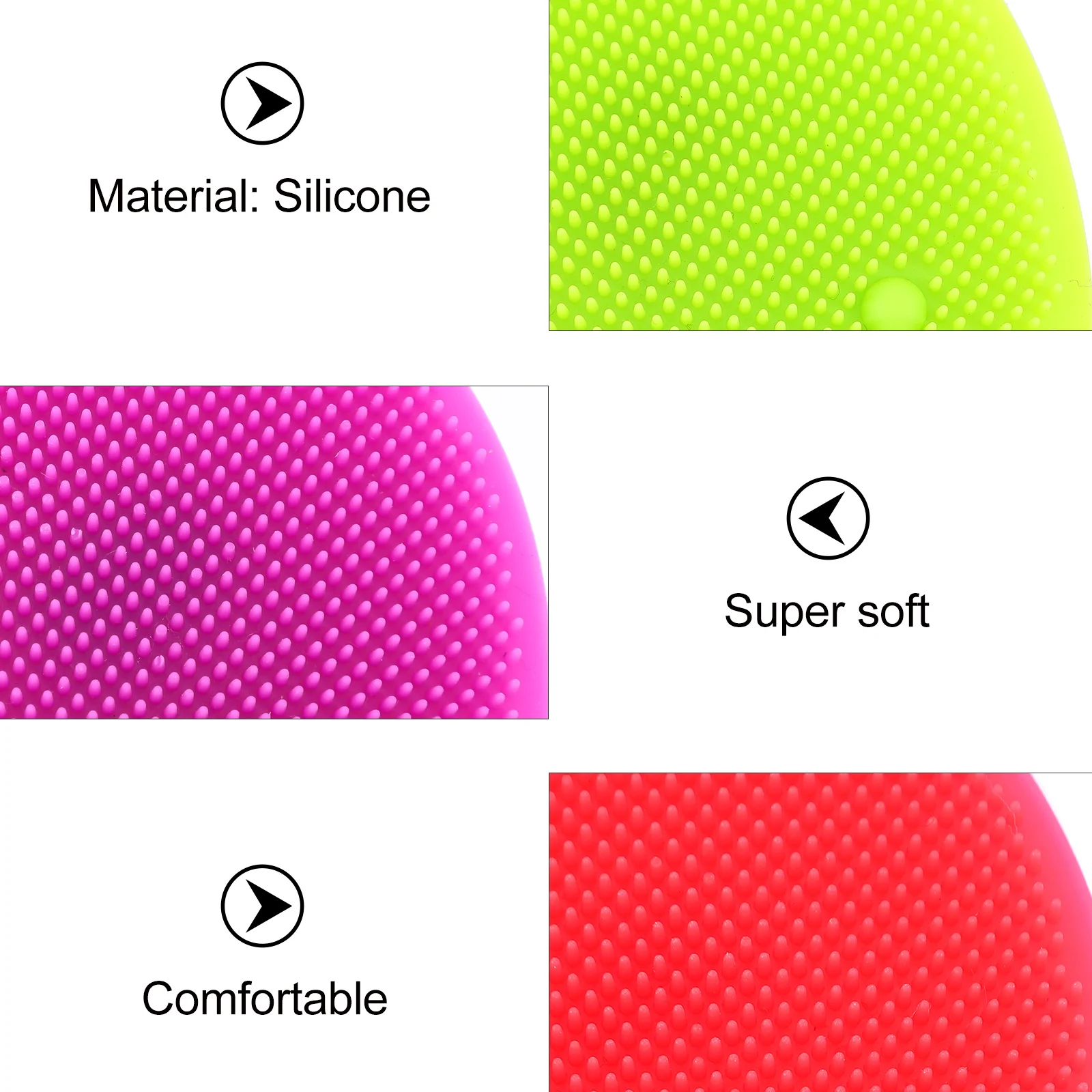 4 szt. szczotek do oczyszczania twarzy wykonanych z miękkiego silikonu, wielofunkcyjny skrobak do pielęgnacji skóry do głębokiego oczyszczania, odświeżania i masażu, idealny dla rodziny.