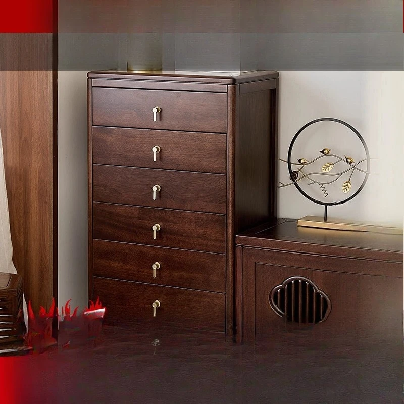 

Chest of drawers solid wood chest of drawers living room wall storage cabinet vertical cabinet home bedroom storage cabinet