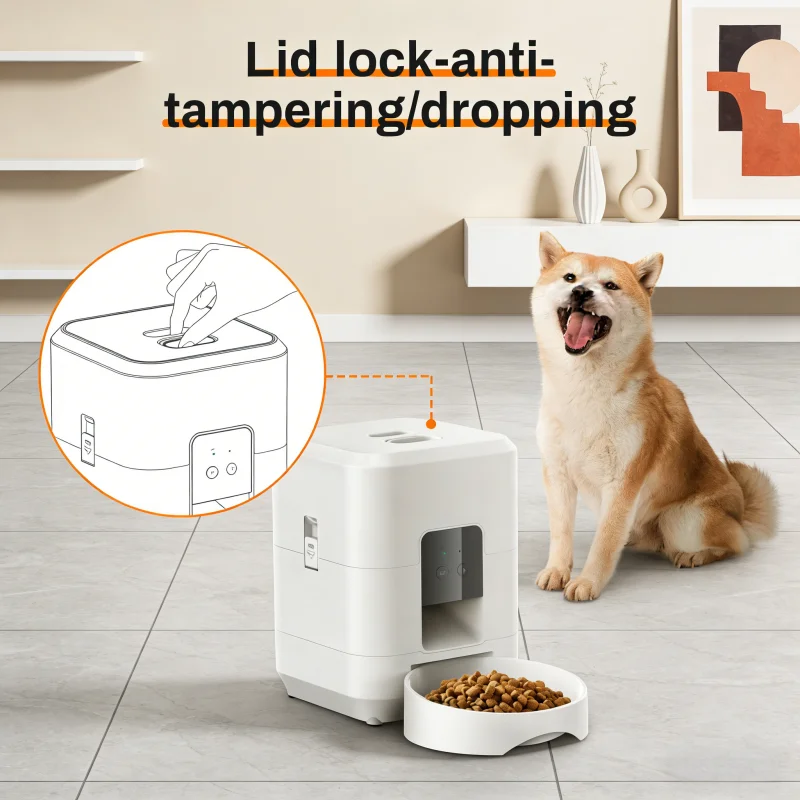 2L WiFi Smart Automatic Pet Feeder App Controlled Timed Slow Quantitative Food Dispenser for Cats Dogs Daily Pet Accessories