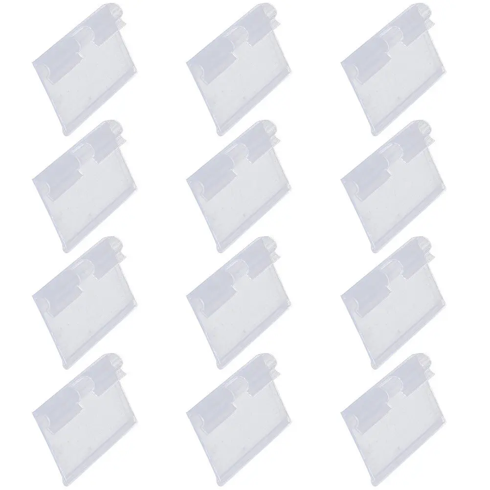 

30Pcs Plastic Price Tag Holders Transparent Shelf Labels Supermarket Goods Price Tags Convenient Shelf Label Display Stands