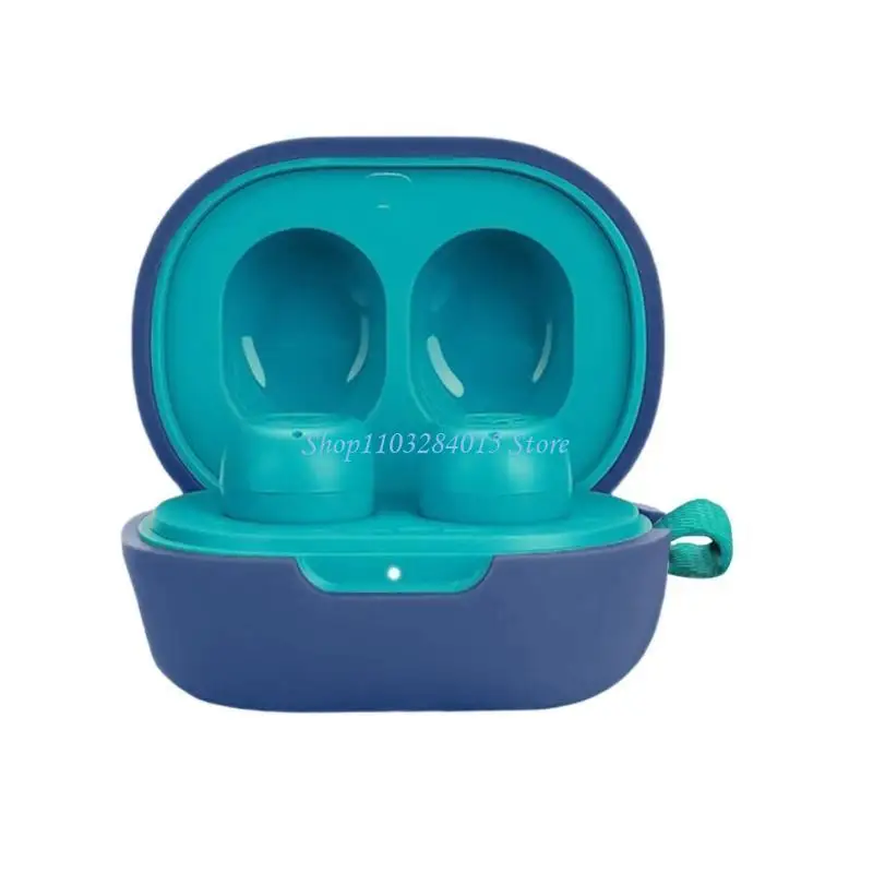 R6FF Flexible Silicone Protective Case Housing For JLab JBuds Mini Earbud Shockproof Cover Scratch Resistant Sleeve Daily Use